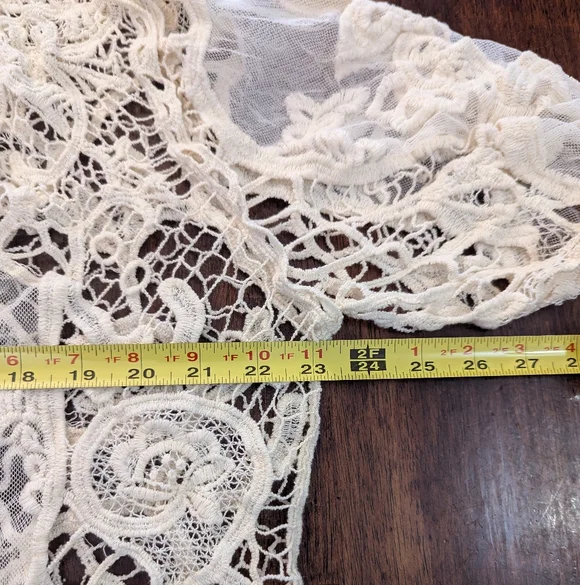 Indigo Thread Co Elegant Lace Crochet Cardigan Women's Size 1X/2X - Picture 4 of 5